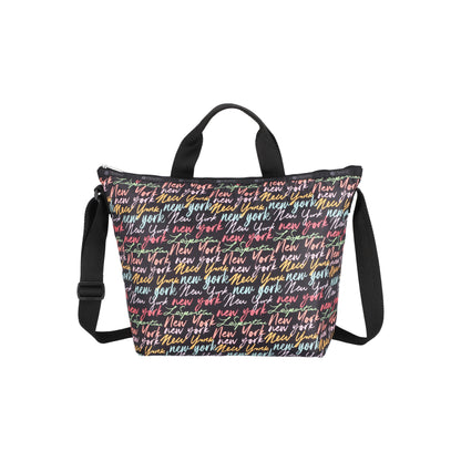 Deluxe Easy Carry Tote Nyc Script Black