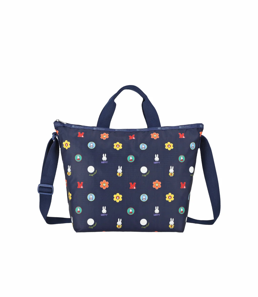 Lesportsac x Miffy Deluxe Easy Carry Tote Miffy Navy Polka Dot Acc