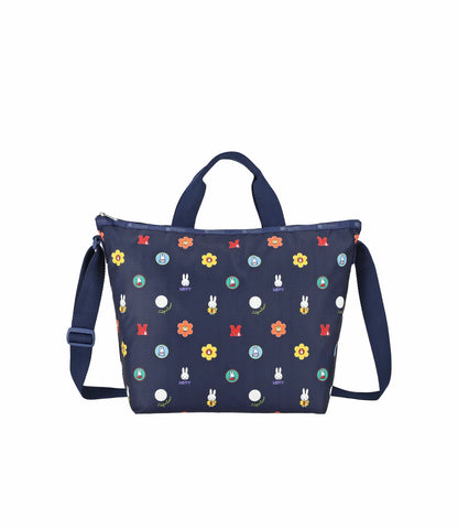 Lesportsac x Miffy Deluxe Easy Carry Tote Miffy Navy Polka Dot Acc