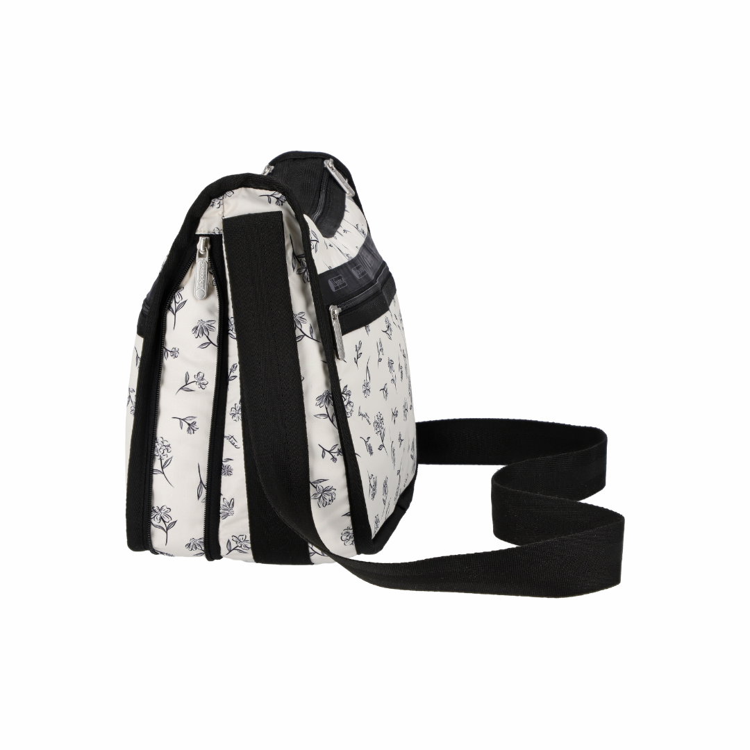 Deluxe Everyday Bag Ink Sketched Floral Ivory