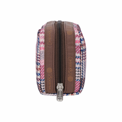 Rectangular Cosmetic Pink Rosewood Plaid