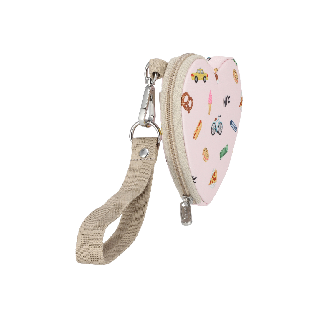 Heart Wristlet NYC Icons Pink