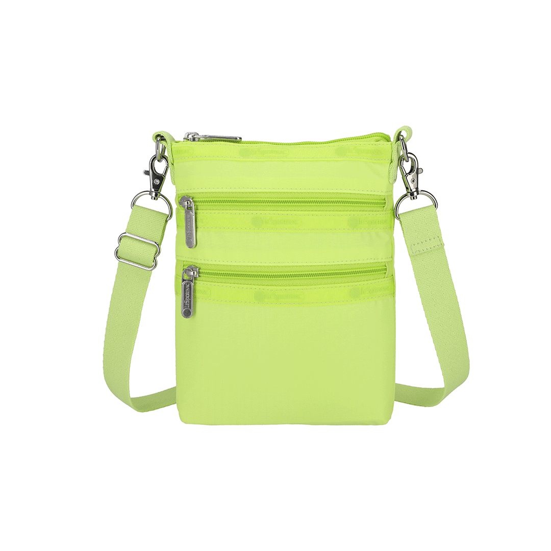 Lime 3 Zip Crossbody Bag