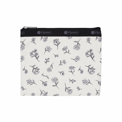 Deluxe Everyday Bag Ink Sketched Floral Ivory