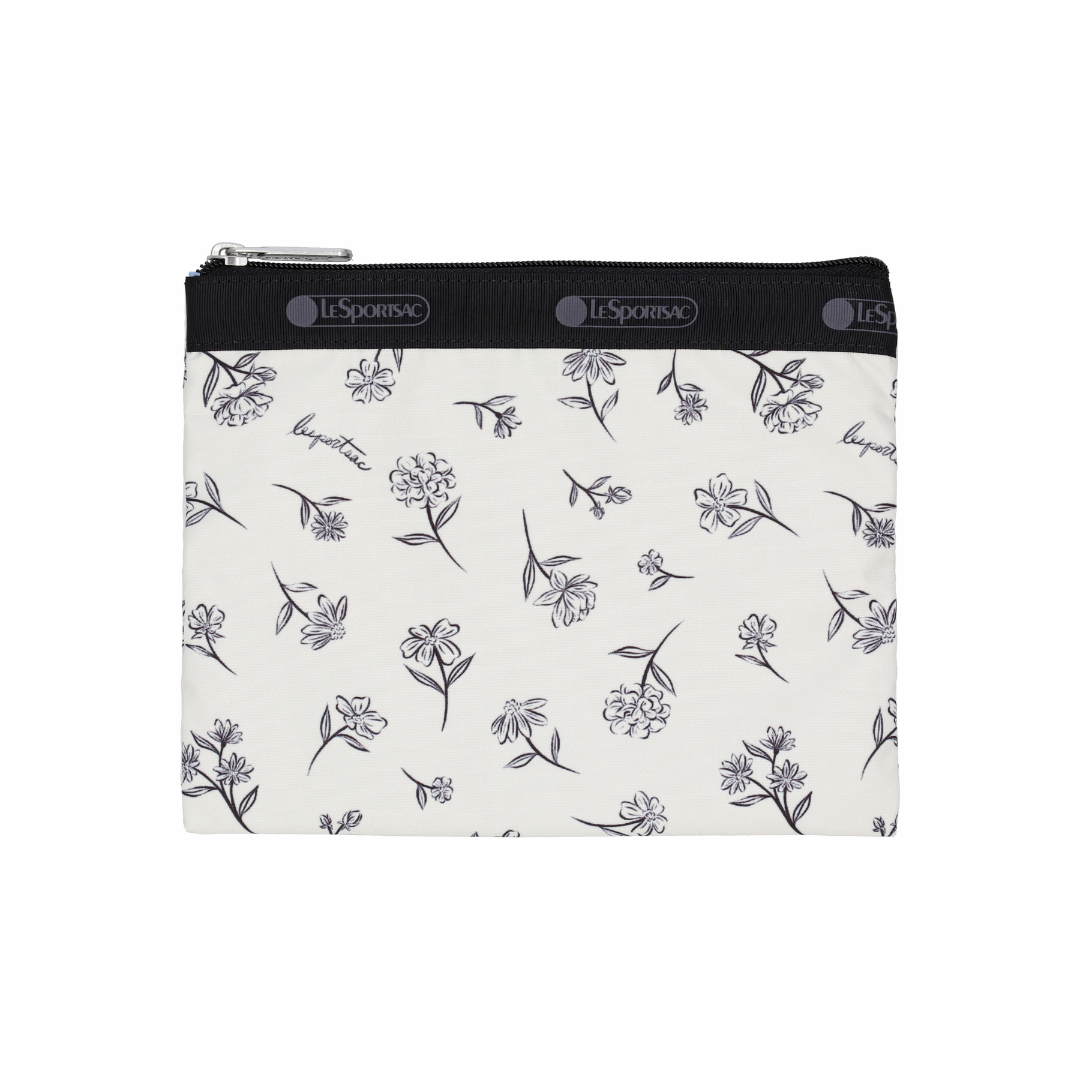Classic Hobo Ink Sketched Floral Ivory