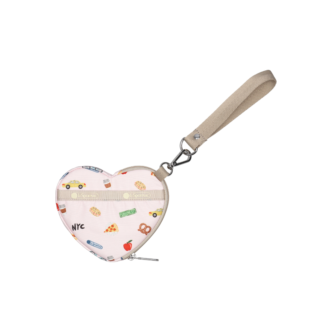 Heart Wristlet NYC Icons Pink