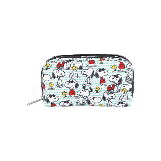 Snoopy and Woodstock Rectangular Cosmetic Pouch