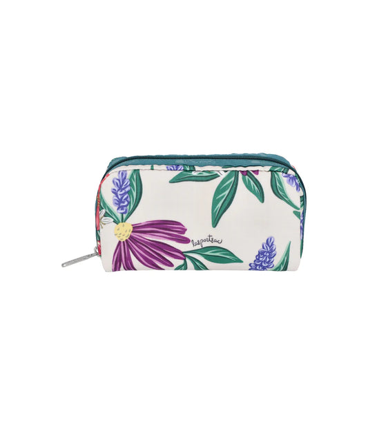 Rectangular Cosmetic Graphic Floral Ivory