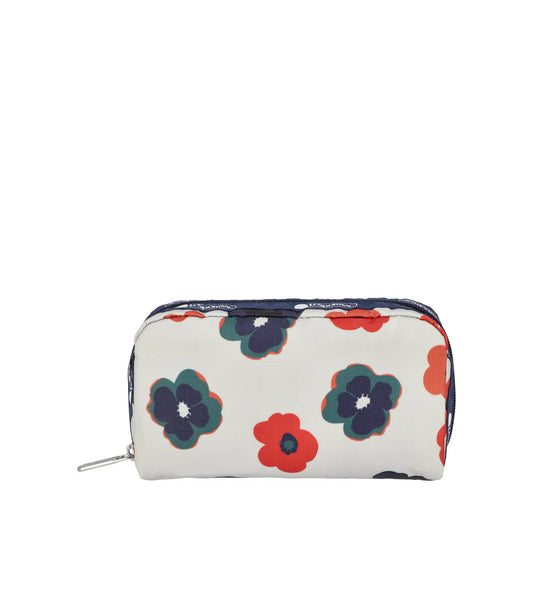 Rectangular Cosmetic Retro Ivory Floral