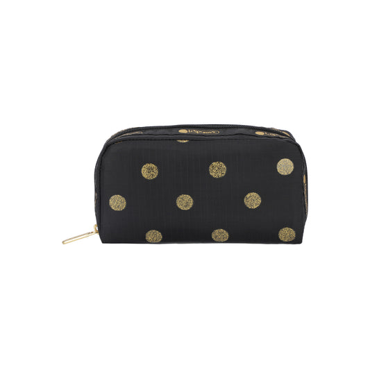 Rectangular Cosmetic Gold Glitter Dots