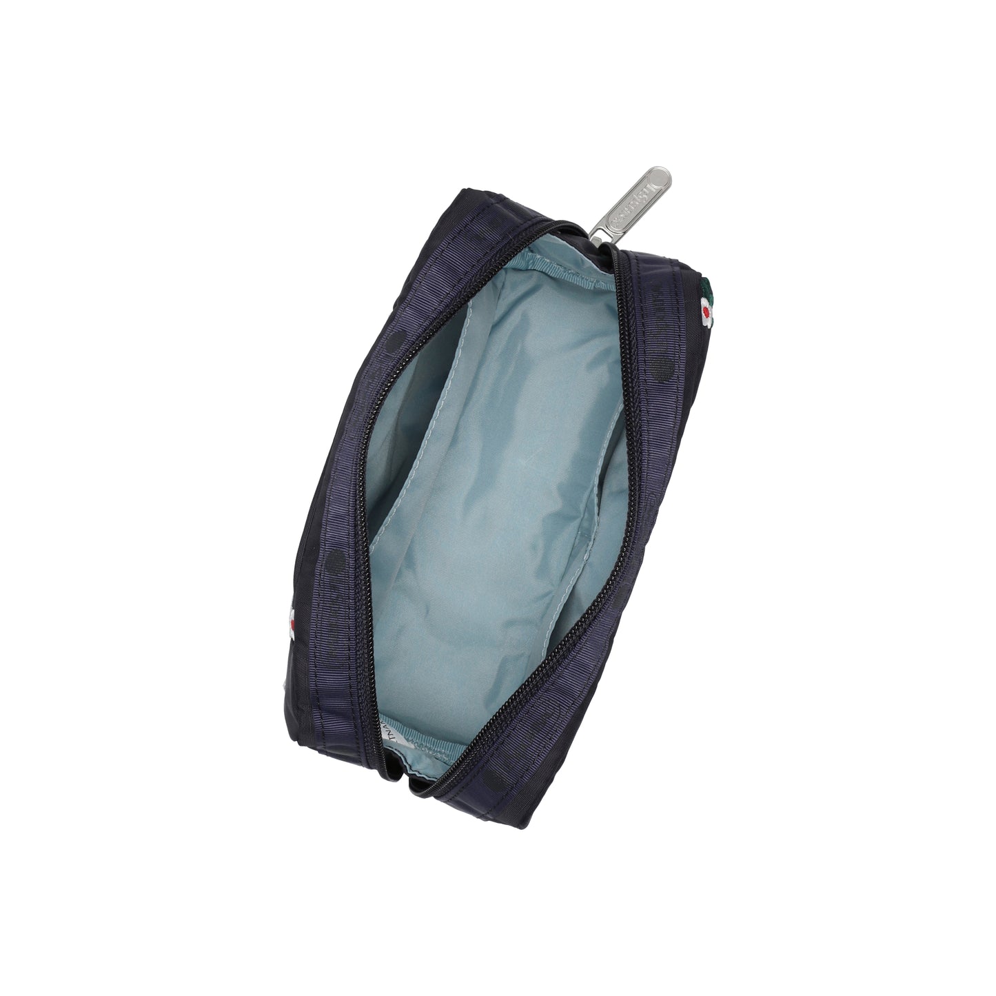 Rectangular Cosmetic Floral Lattice Embroidery