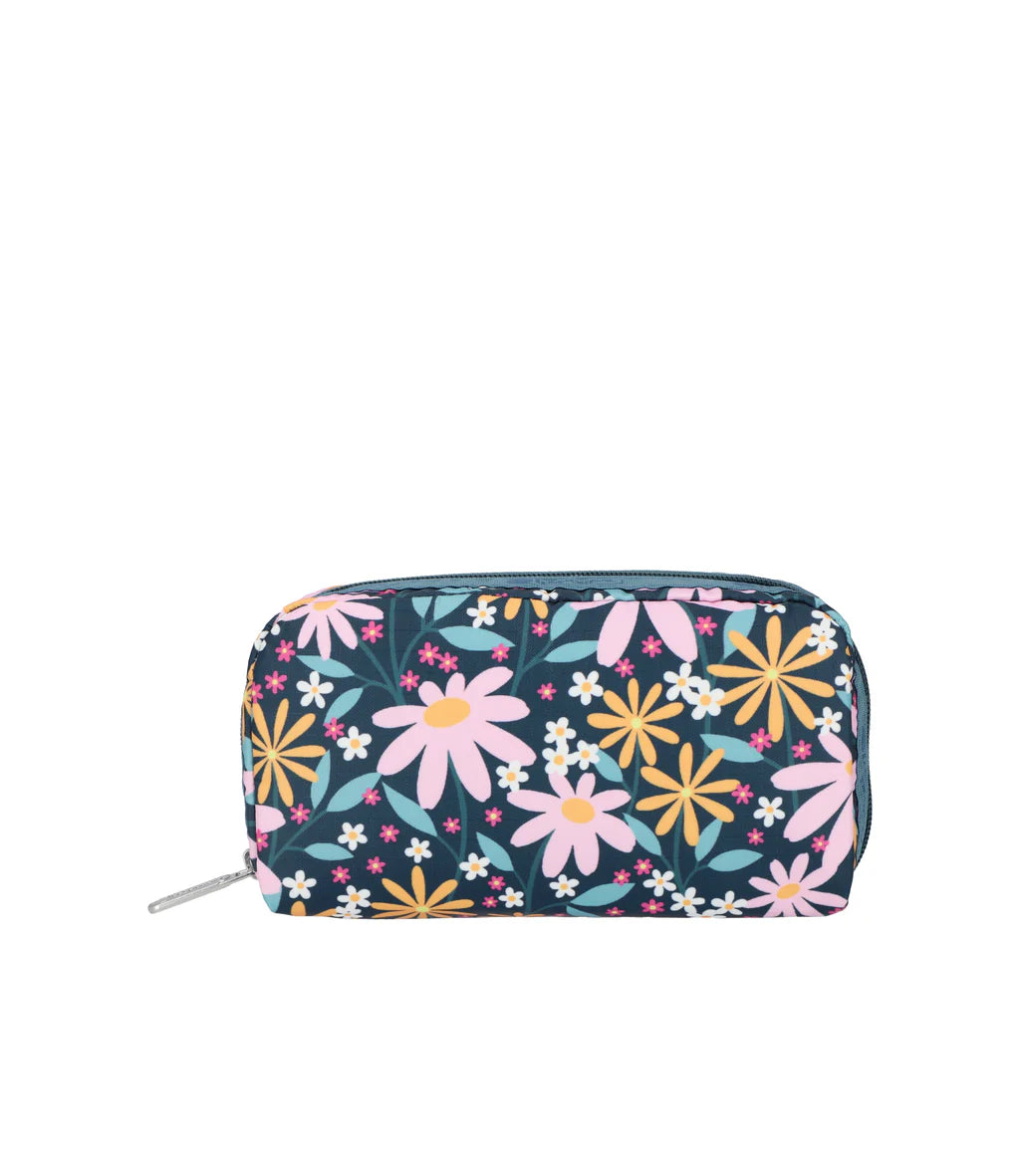 Rectangular Cosmetic Retro Daisies