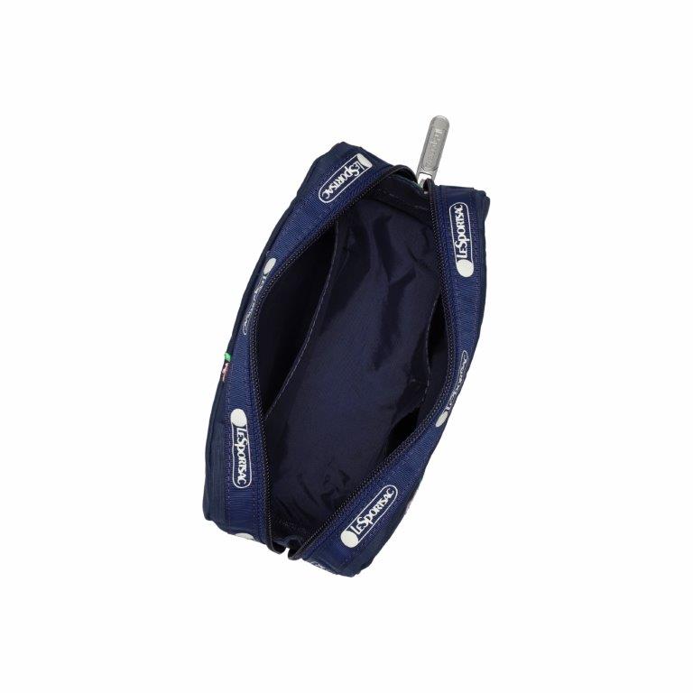 Rectangular Cosmetic Pink Roses Embroidery