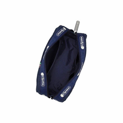 Rectangular Cosmetic Pink Roses Embroidery