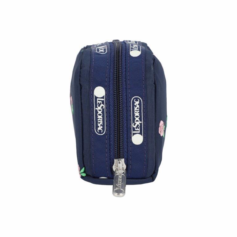 Rectangular Cosmetic Pink Roses Embroidery