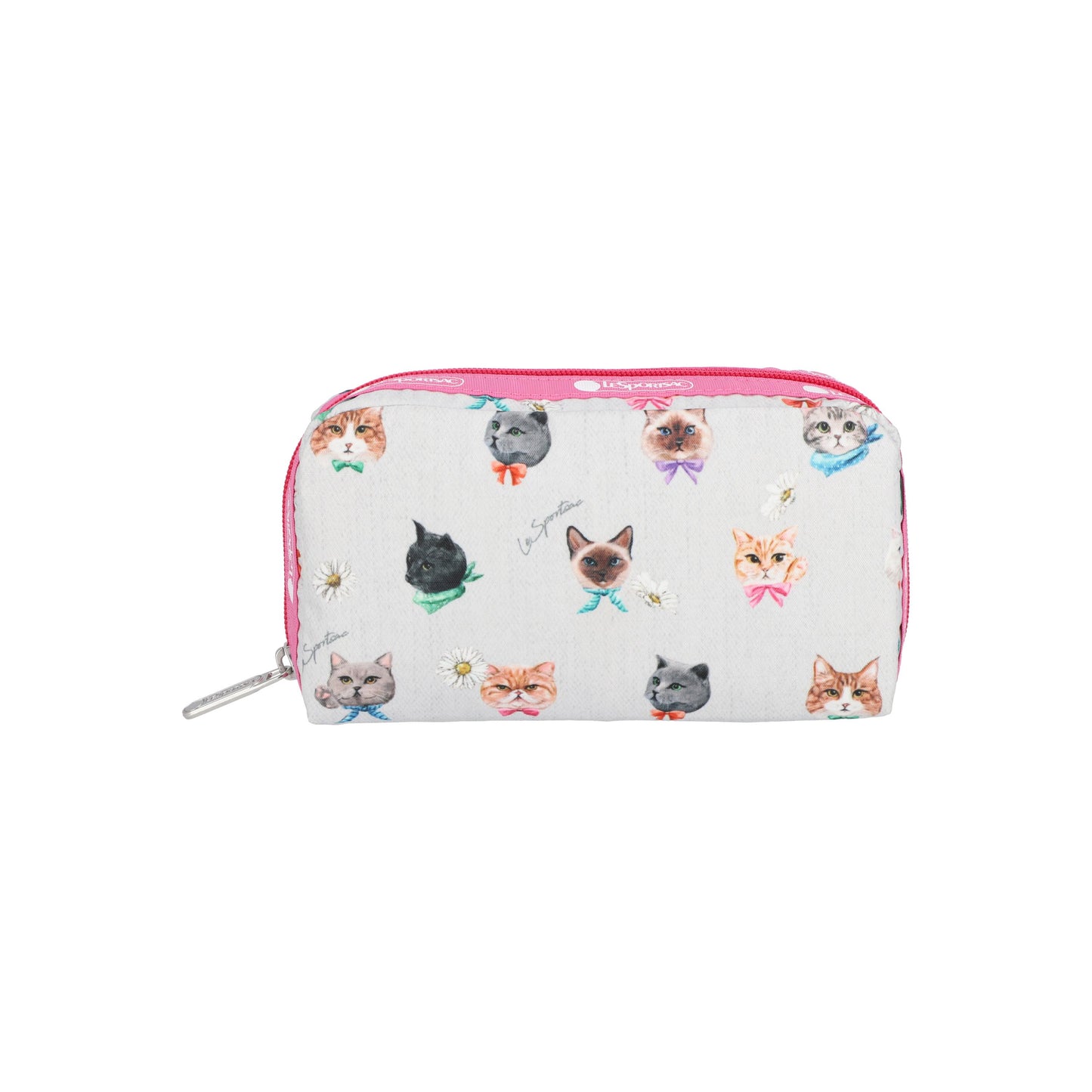 Rectangular Cosmetic Playful Cats Gray Accessory