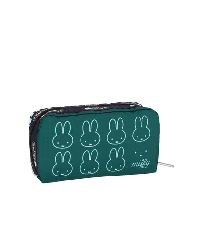 Miffy Stripe/Green Rectangular Cosmetic