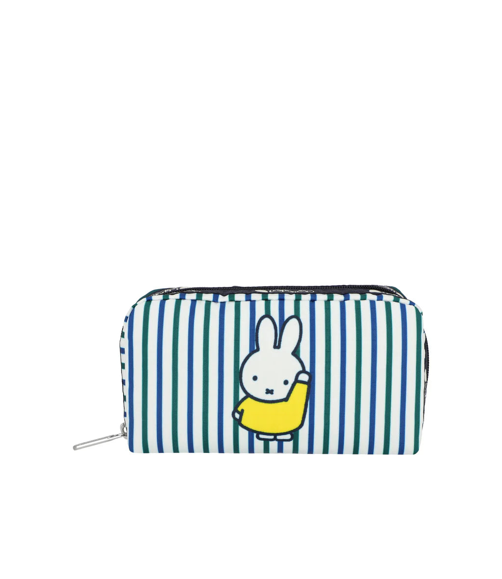 Miffy Stripe/Green Rectangular Cosmetic