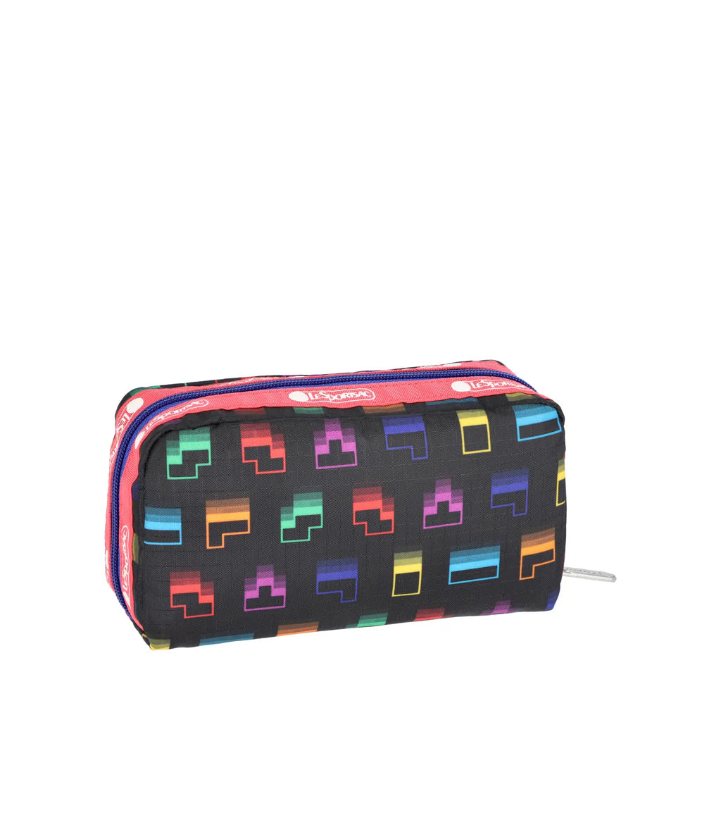 LeSportsac x Tetris Rectangular Cosmetic Falling Blocks/Pink