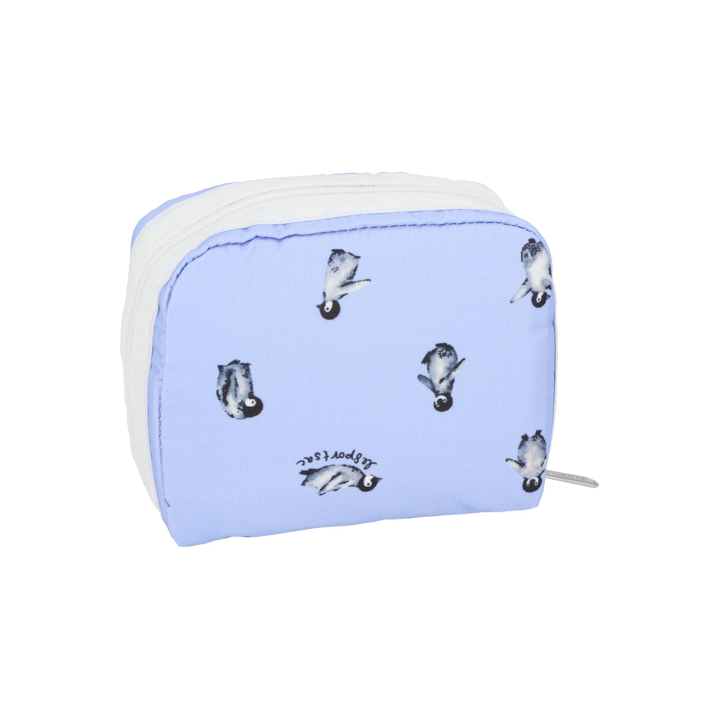 Square Cosmetic Petite Penguins White