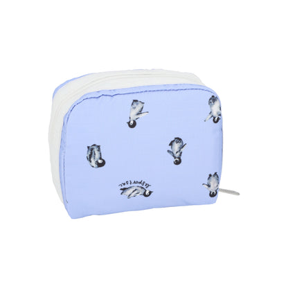 Square Cosmetic Petite Penguins White