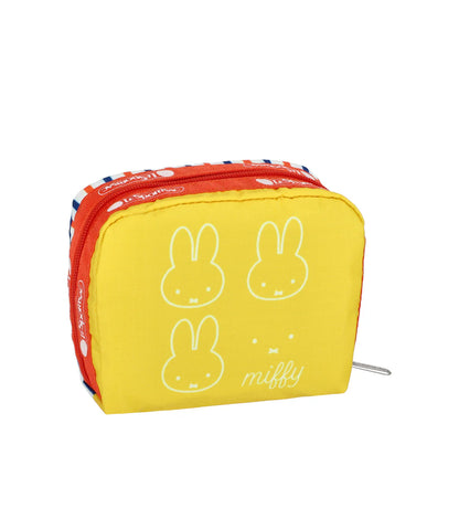 Miffy Stripe/Gold Square Cosmetic