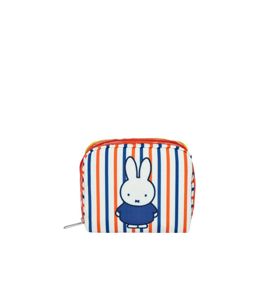 Miffy Stripe/Gold Square Cosmetic