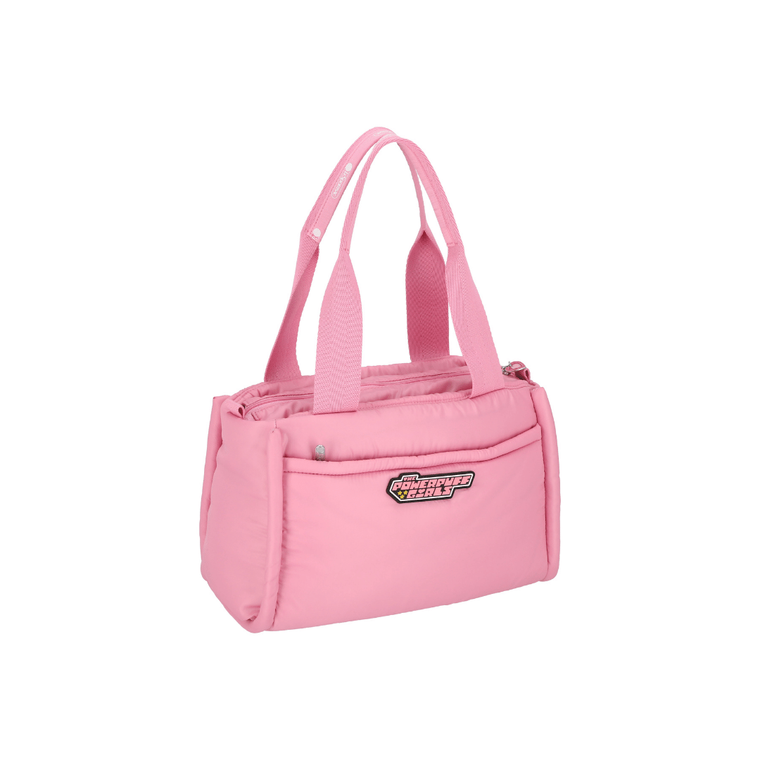 LeSportsac x Powerpuff Girls Puffy Top Handle Tote Pink Sheen