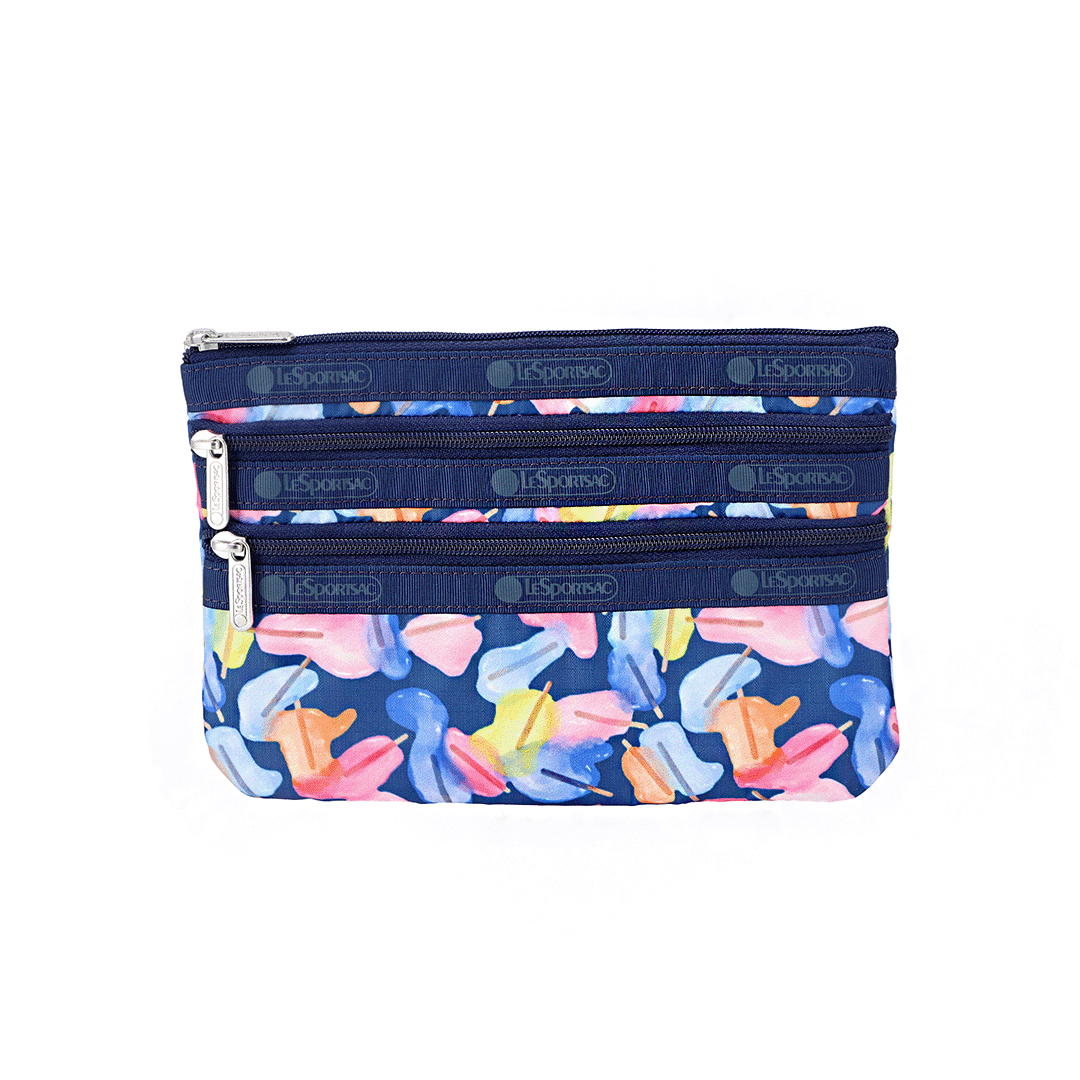 Popsicle Mirage 3 Zip Cosmetic Pouch