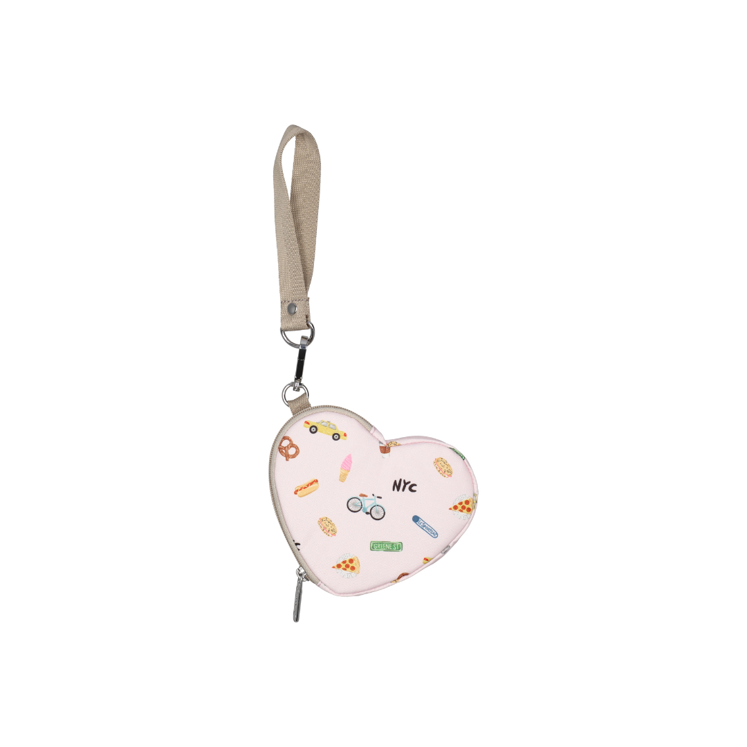 Heart Wristlet NYC Icons Pink