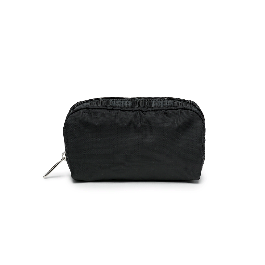 Recycled Black Rectangular Cosmetic Pouch