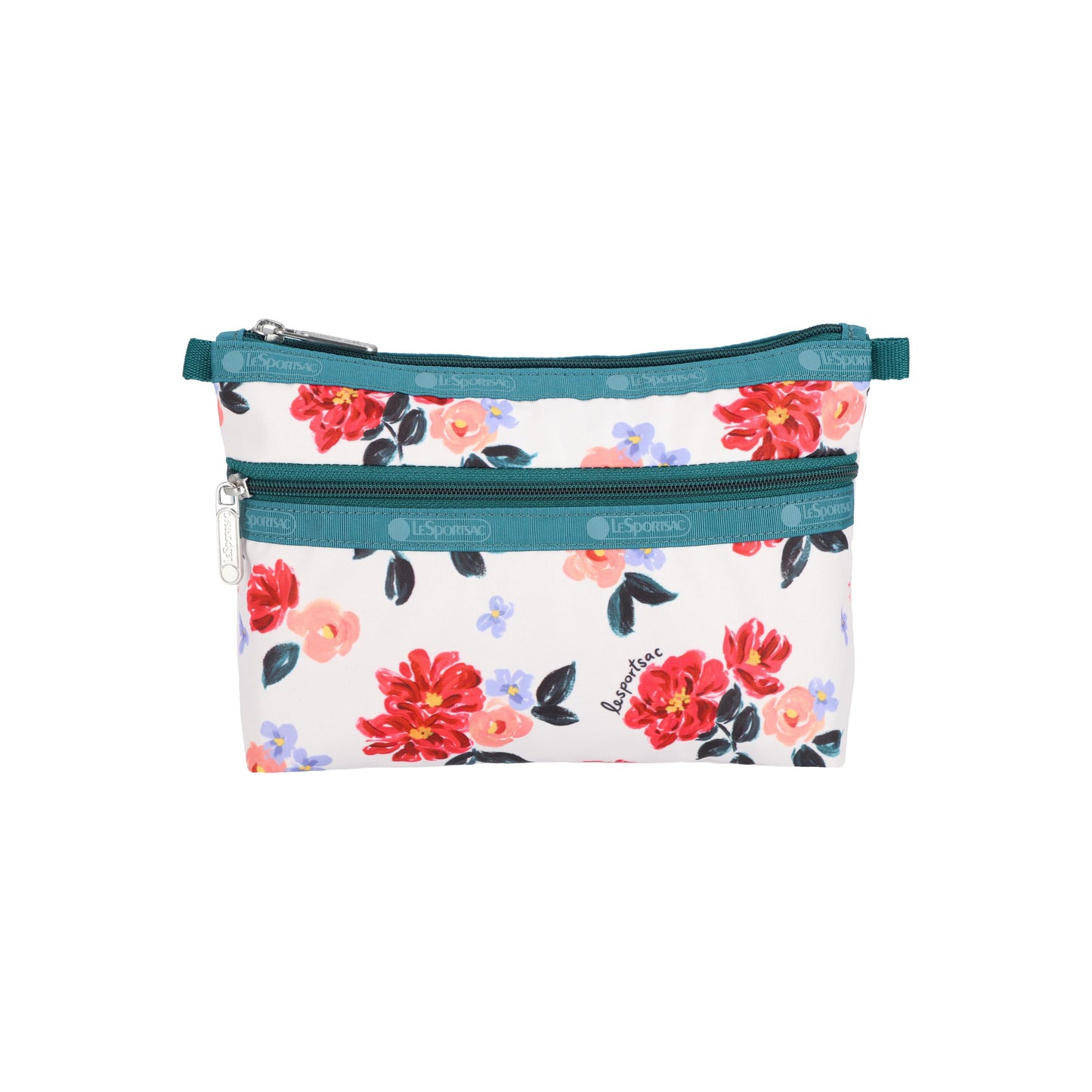 Painterly Floral Cosmetic Clutch