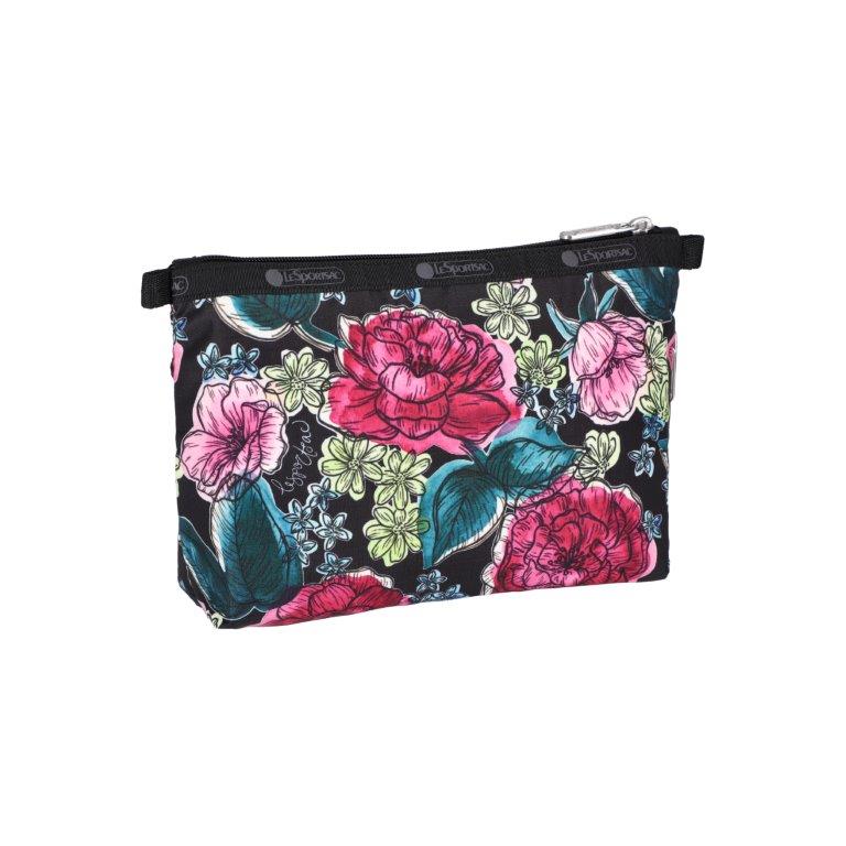 Cosmetic Clutch Painted Blooms