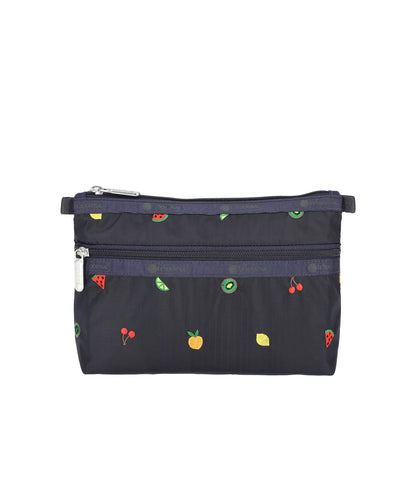 Cosmetic Clutch Mixed Fruit Embrodiery
