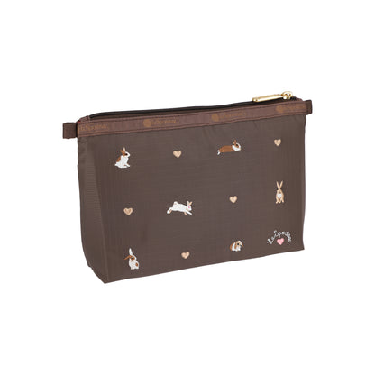Cosmetic Clutch Bunny Embroidery