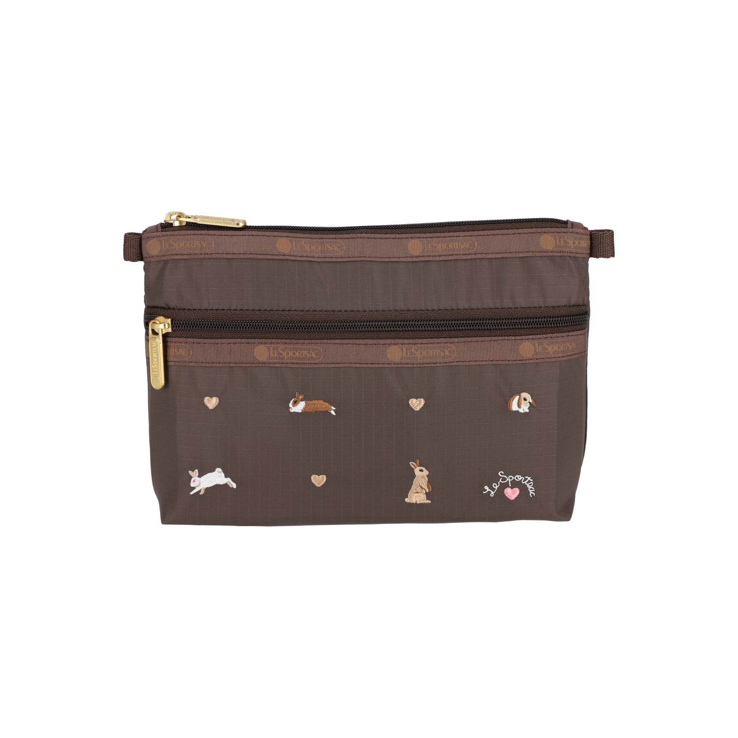 Cosmetic Clutch Bunny Embroidery