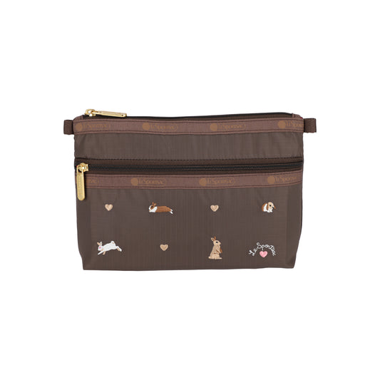 Cosmetic Clutch Bunny Embroidery
