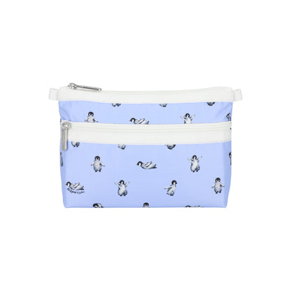 Cosmetic Clutch Petite Penguins White