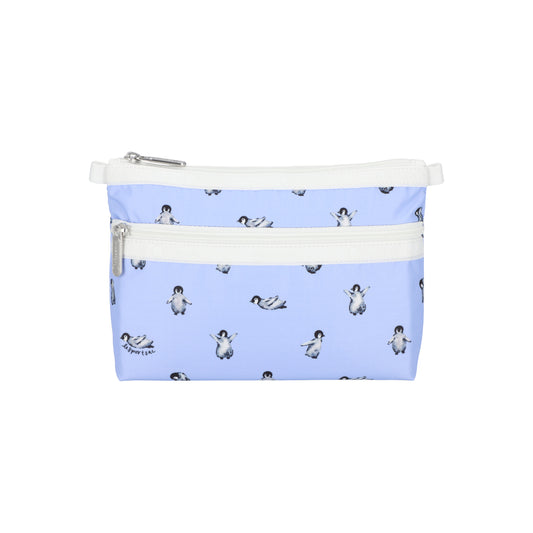 Cosmetic Clutch Petite Penguins White