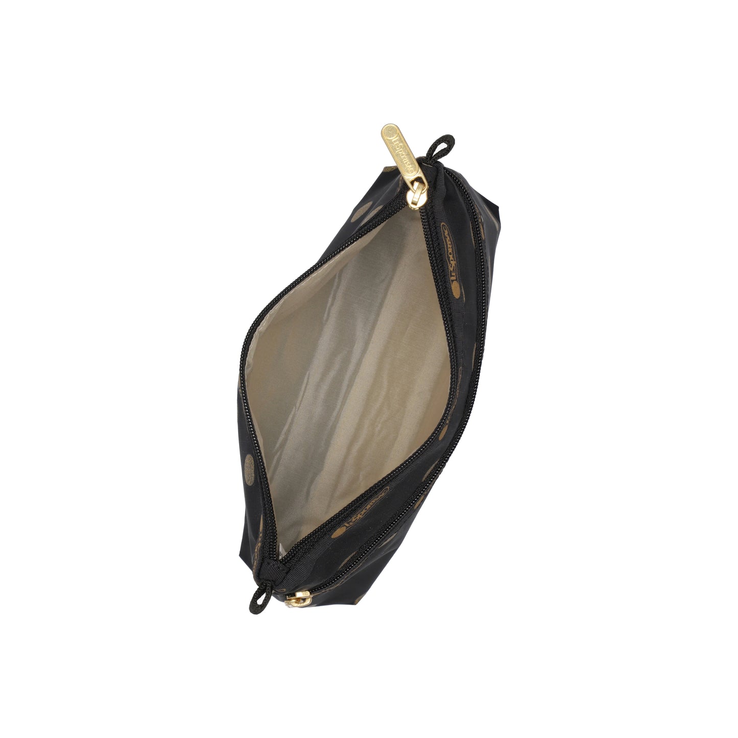 Cosmetic Clutch Gold Glitter Dots