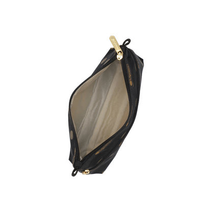 Cosmetic Clutch Gold Glitter Dots