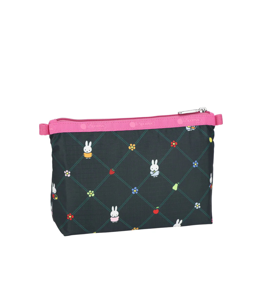 LeSportsac x Miffy Cosmetic Clutch Miffy Orchard Green/Pink