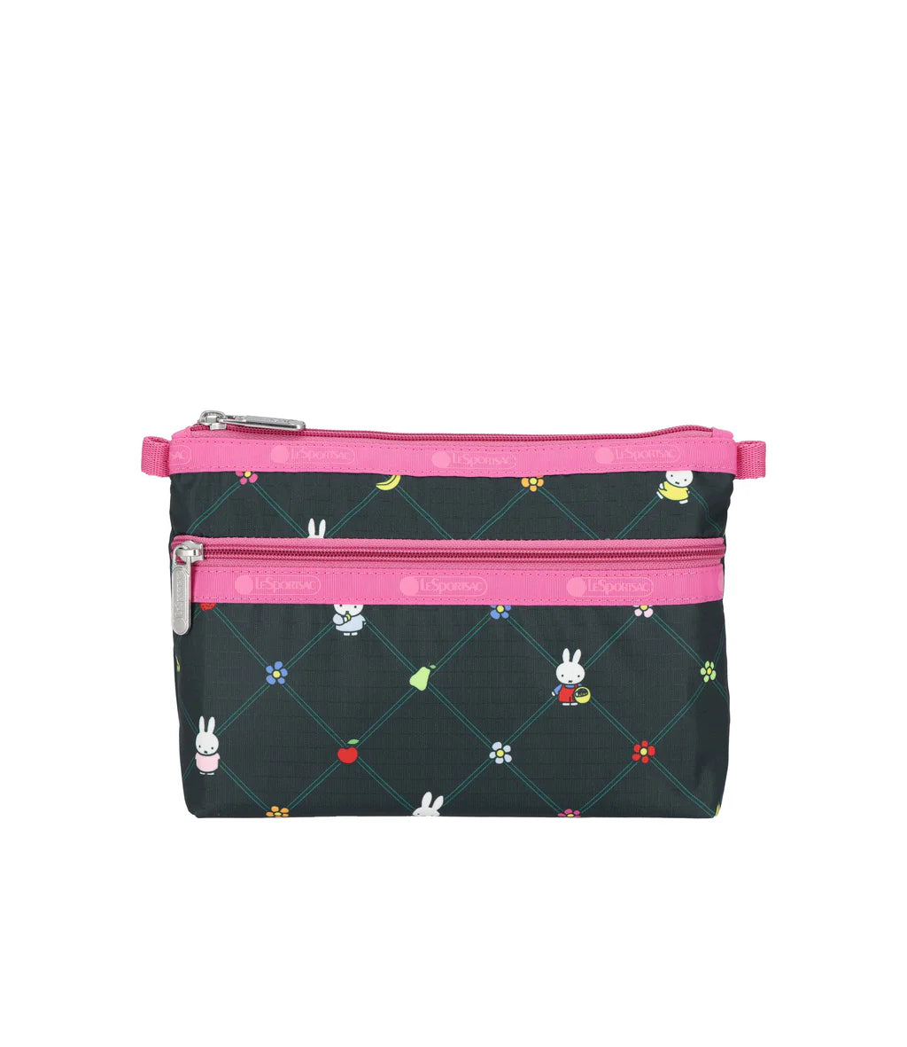 LeSportsac x Miffy Cosmetic Clutch Miffy Orchard Green/Pink