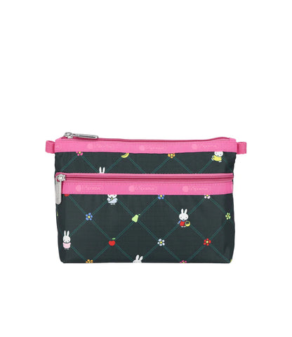 LeSportsac x Miffy Cosmetic Clutch Miffy Orchard Green/Pink