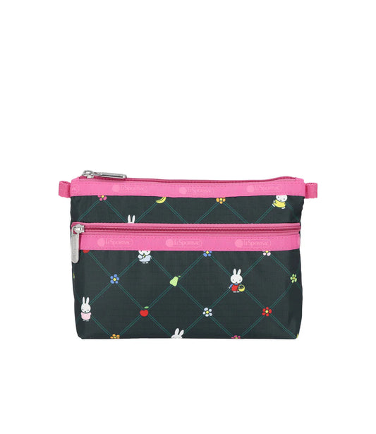 LeSportsac x Miffy Cosmetic Clutch Miffy Orchard Green/Pink
