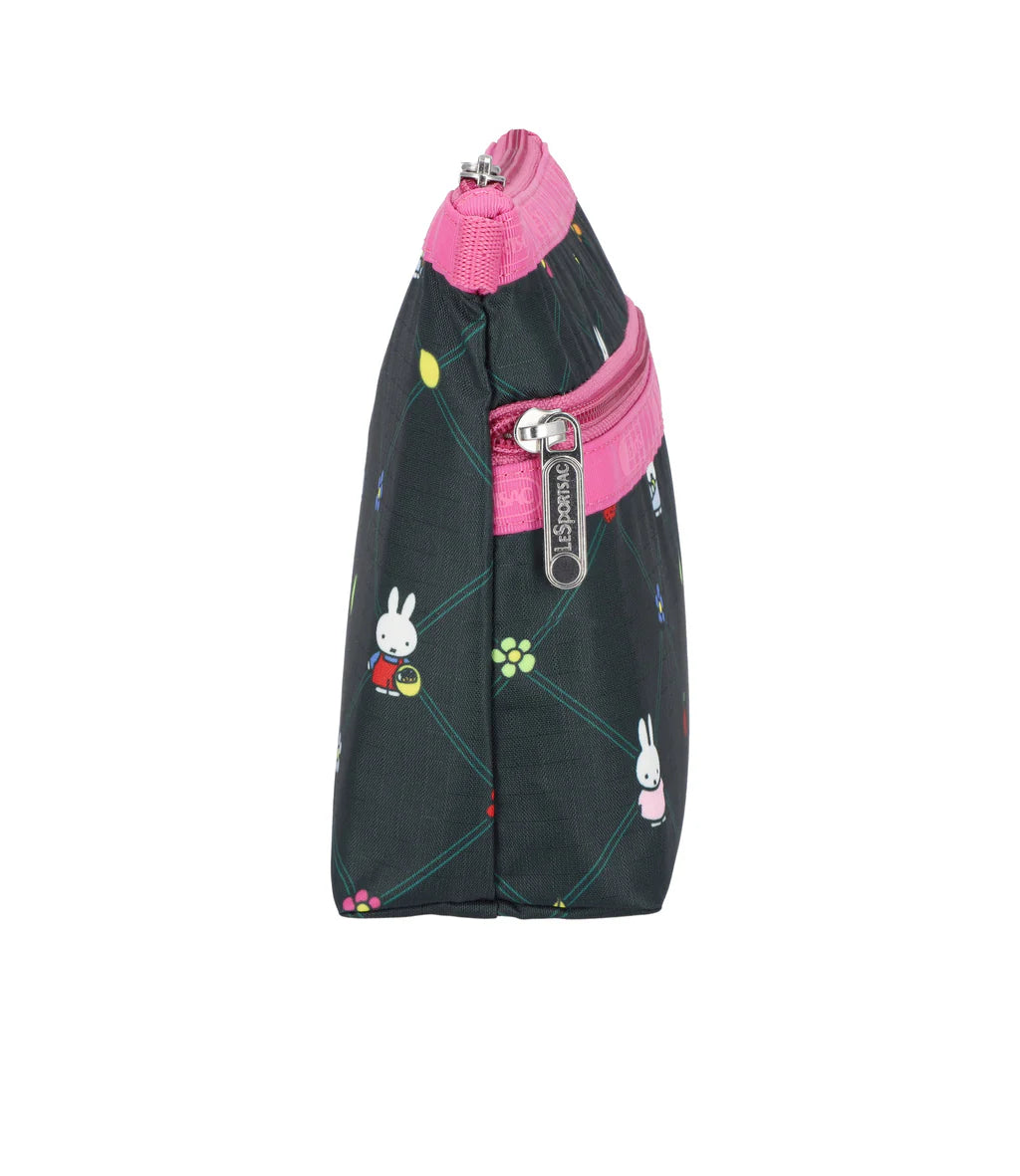 LeSportsac x Miffy Cosmetic Clutch Miffy Orchard Green/Pink