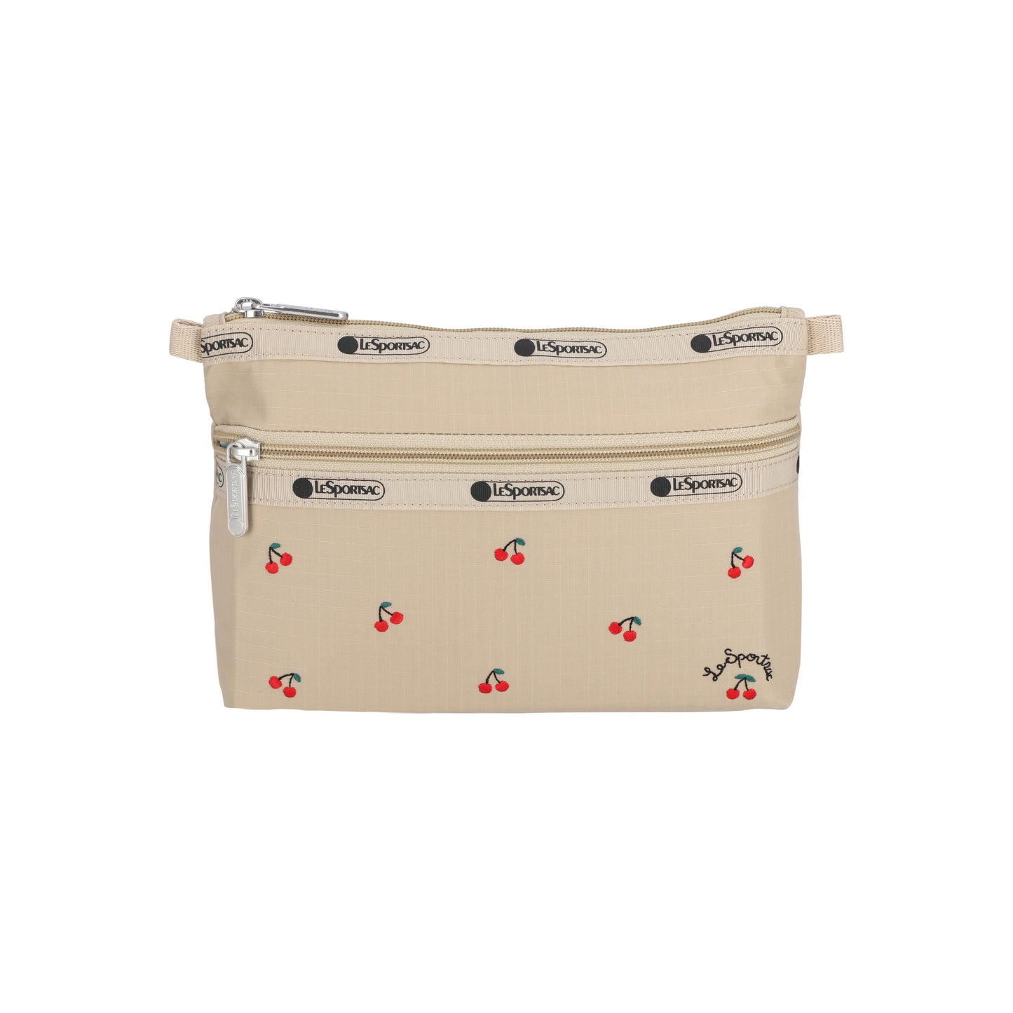 Cosmetic Clutch Cherry Embroidery