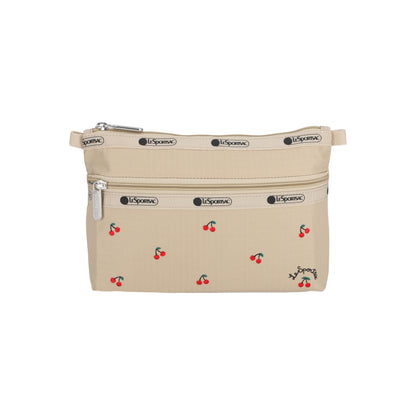 Cosmetic Clutch Cherry Embroidery
