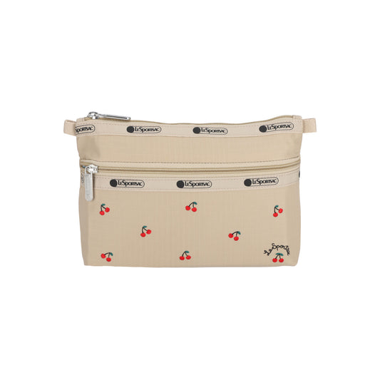 Cosmetic Clutch Cherry Embroidery