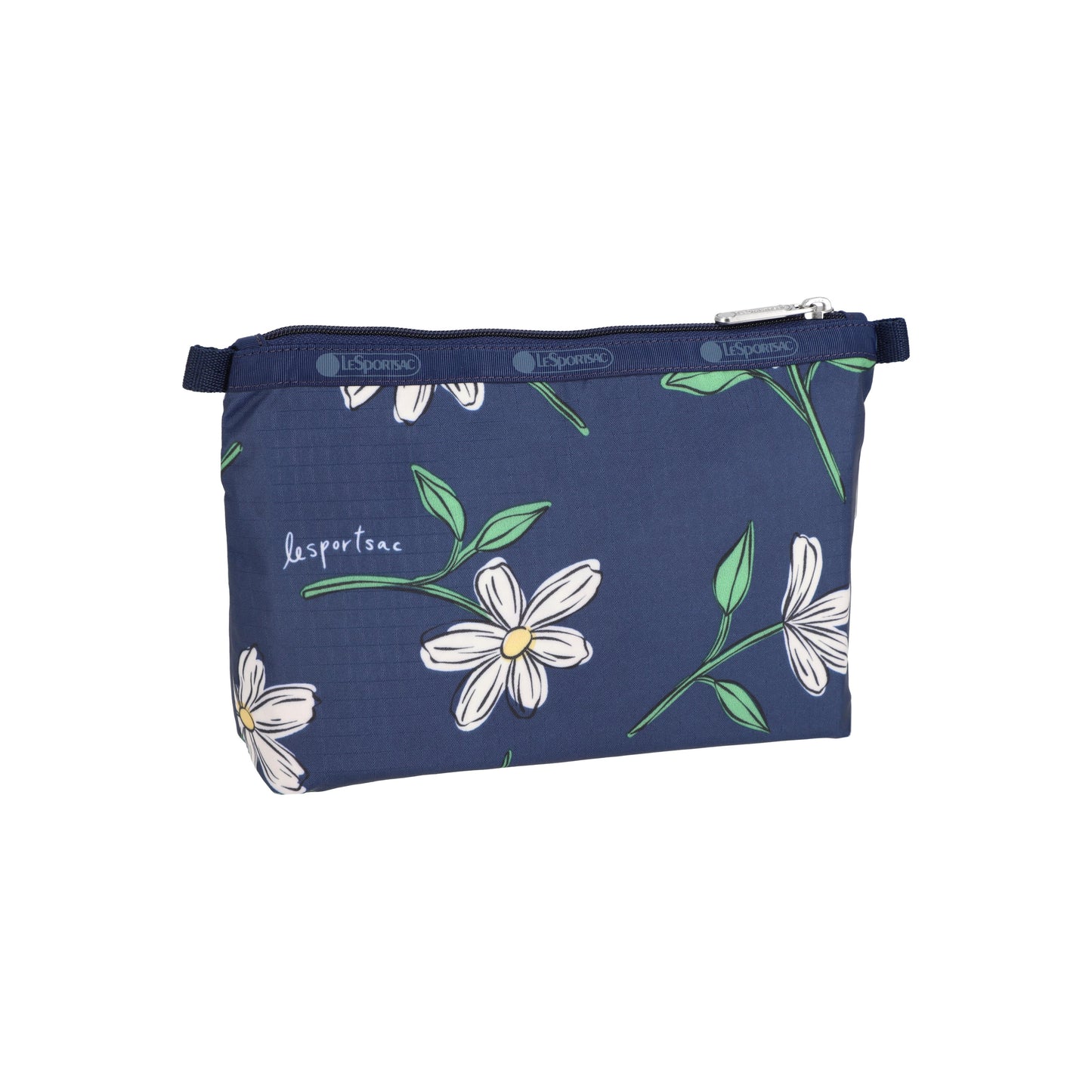 Cosmetic Clutch Floral Blooms Navy